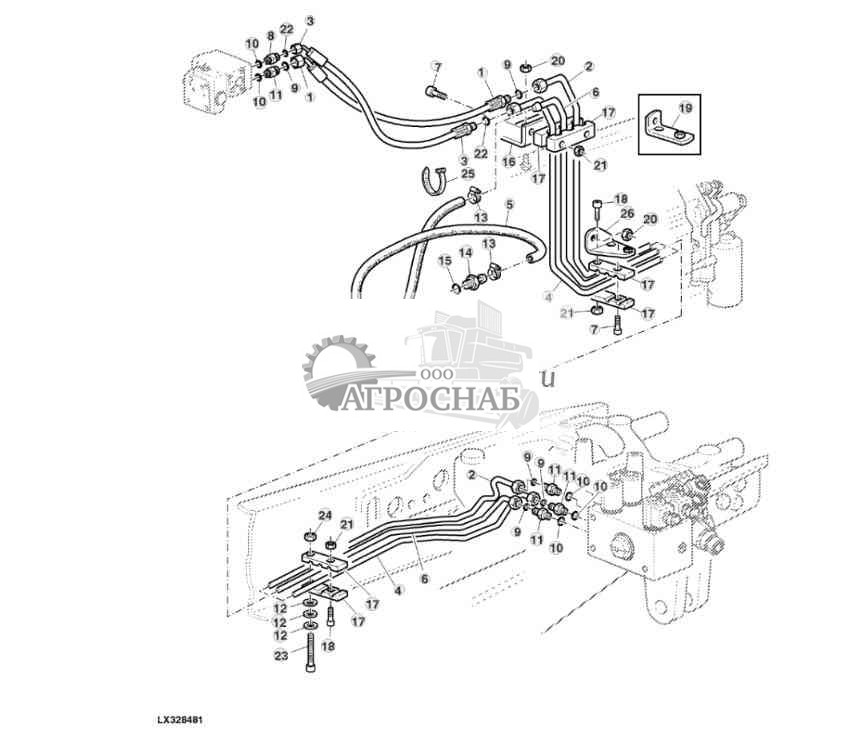 МАСЛОПРОВОД, ЗАДНИЙ (МОСТ MFWD C TLS) 